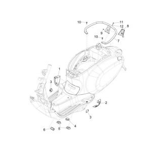 Framerubbers - Handgreep passagier Vespa Primavera 50 2-takt AC wit fusion 544