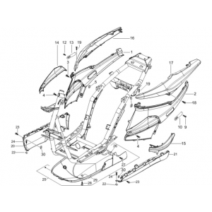 Motorschermen - Spoiler Piaggio NRG Power DD 50 2-takt LC 2007-2017 glanzend zwart 94