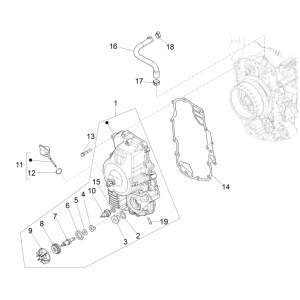 Waterpomp - Oliefilter Piaggio MP3 350 Maxi Sport ABS Euro 4 2018-2020