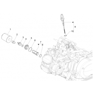 Oliefilter - Peilstok Vespa GTS 125 IE ABS Euro 5 2021