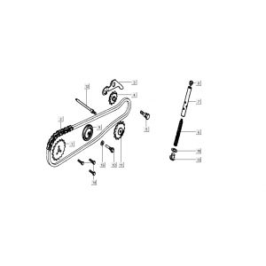 Distributieketting - Kettinggeleiders Kymco K-Pipe 4-takt Wit