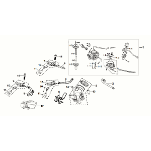ECU - Gasklephuis - Injector- Inlaatspruitstuk Sym Fiddle ll Euro 5