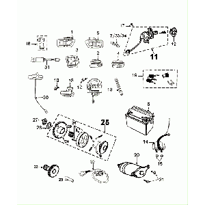 Elektrische delen - Bendix - Startmotor - Accu Peugeot Tweet Evo Euro 4