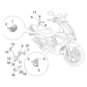 Elektrische delen - Bobine - Spanningsregelaar Gilera Runner 200 VXR 4-takt 2006