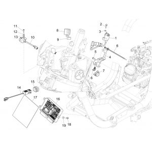 Elektrische delen - Bobine - ECU - Antikantelsensor Piaggio Medley 125 IE ABS Euro 4 2016-2019