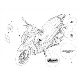 Emblemen - Stickers Piaggio Medley 125 IE ABS Euro 4 2016-2019