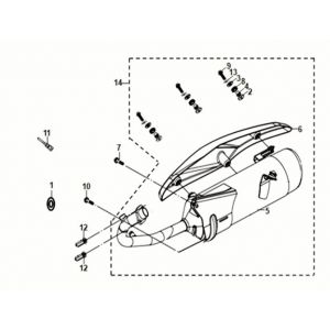Uitlaat Sym Fiddle IV 50 Euro 5