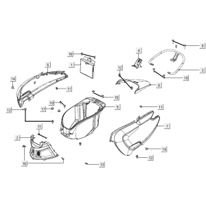 Motorschermen - Helmbak - Achterdrager Kymco New Like 150i Euro 4