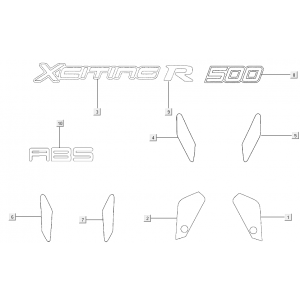 Emblemen - Stickers Kymco Xciting 500R EVO