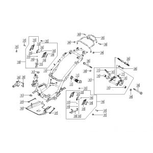 Frame - Motorophanging Kymco People S 50 4-takt Titanium