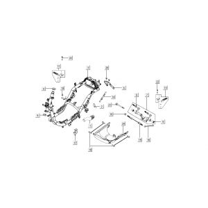 Frame - Motorophanging- Voetsteunen Kymco New Sento 50i 4-takt Wit