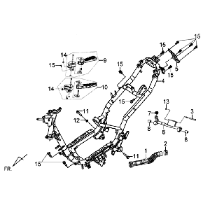 Frame Sym Jet 4 (R086) red