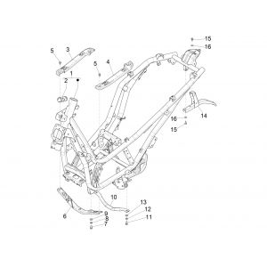 Frame Piaggio Beverly 300 IE ABS Euro 4 2016-2020