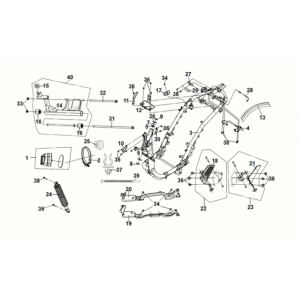 Frame body - engine hanger Sym Symphony ST 50 E5