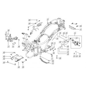 Frame Kymco Downtown 300i donkergrijs
