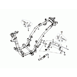 Frame - Motorophanging Sym Allo Euro 4 (BK-5560S) Bright Black