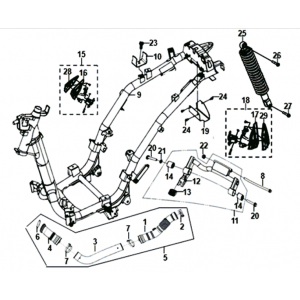 Frame/ motorophanging Sym Symphony ST 125I E4