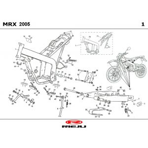 Frame Rieju MRX P-up blauw 2008 2-takt