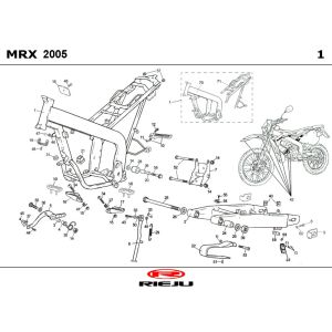 Frame Rieju MRX P-up rood 2008 2-takt