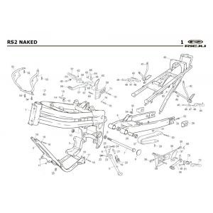 Frame Rieju Rs2 Naked rood 2009 2-takt