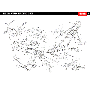 Frame Rieju Rs2 racing zwart 2010 2-takt