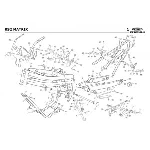 Frame Rieju Rs2 rood 2005 2-takt