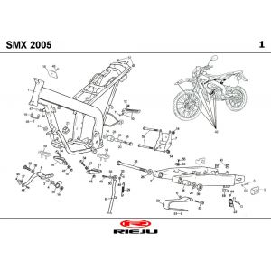 Frame Rieju SMX zwart 2006 2-takt