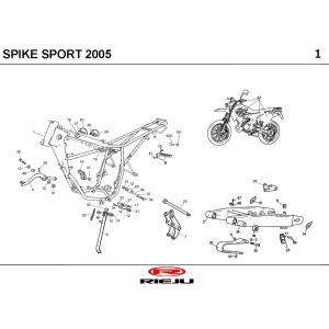 Frame Rieju Spike geel 2007 2-takt