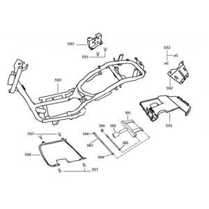 Framedelen Neco Azzuro 125 zwart