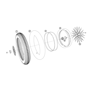 Front wheel set Yadea Trooper 01 Fatbike