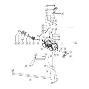 Gasklephuis Kymco Myroad 700i
