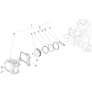 Cilinder - Zuiger Piaggio MP3 350 Maxi Sport ABS Euro 4 2018-2020