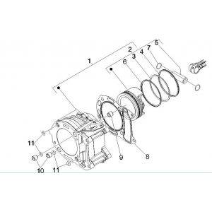 Cilinder - Zuiger Vespa GTV 250 IE 4V