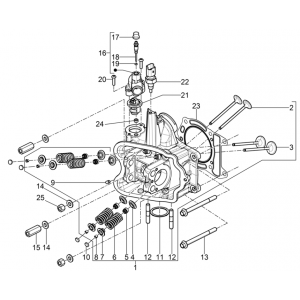 Cilinderkop - Kleppen Piaggio MP3 350 Maxi Sport ABS Euro 4 2018-2020