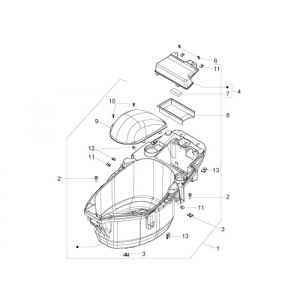 Helmbak Piaggio Zip 2000 2-takt AC