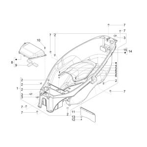 Helmbak Piaggio MP3 300 HPE / 300 HPE Sport ABS Euro 5 2020-2022