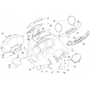Kilometerteller - Cockpit Piaggio MP3 350 Maxi Sport ABS Euro 4 2018-2020