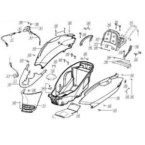 Kappen - Beplating achterzijde Kymco Grand Dink 250