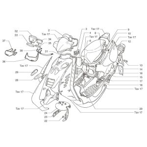 Kappen - Beplating Beta Ark-k 50 2-takt AC zilver 2006