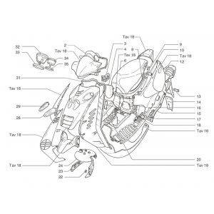Kappen - Beplating Beta Ark-k 50 2-takt LC rood 2005