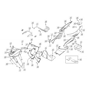 Kappen - Beplating Kymco Activ 50 4-takt zilver