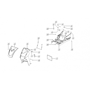 Kappen - Beplating Kymco Agility Delivery 4-takt Euro 4 zwart