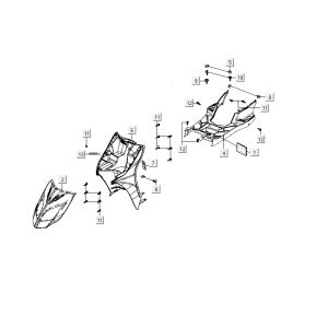 Kappen - Beplating Kymco Delivery 4-takt zwart