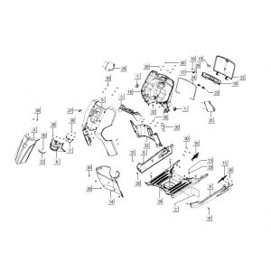 Kappen - Beplating Kymco Like 4-takt metallic zwart