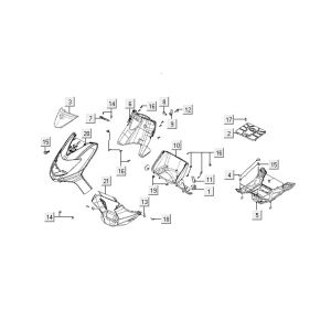Kappen - Beplating Kymco VP50 4-takt ACdiamond white