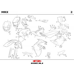 Kappen - Beplating Rieju MRX castrol 2001 2-takt