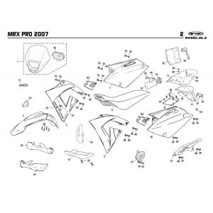 Kappen - Beplating Rieju MRX pro r-groen 2008 2-takt