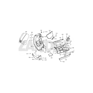 Kappen - Beplating voorzijde Santini Capri 125 zilver