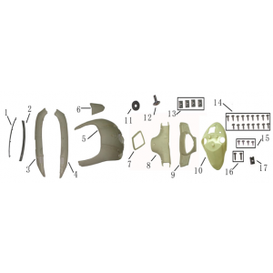 Kappen - Beplating voorzijde China Nano wit