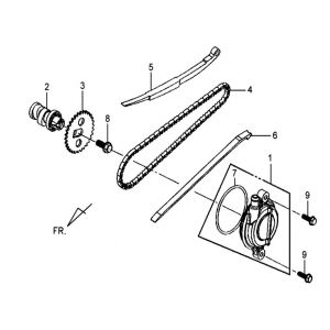Nokkenas - Distributieketting - Kettinggeleiders Sym Mio